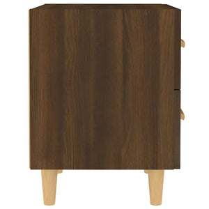 Κομοδίνα 2 τεμ. Καφέ Δρυς 40 x 35 x 47,5 εκ.
