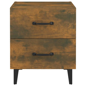 Κομοδίνα 2 τεμ. Καπνιστή Δρυς 40 x 35 x 47,5 εκ. - Pakobazaar