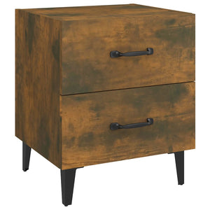 Κομοδίνα 2 τεμ. Καπνιστή Δρυς 40 x 35 x 47,5 εκ. - Pakobazaar