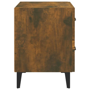Κομοδίνα 2 τεμ. Καπνιστή Δρυς 40 x 35 x 47,5 εκ. - Pakobazaar