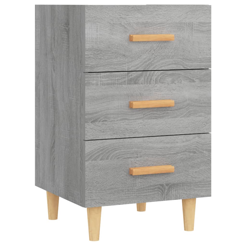 Κομοδίνο Γκρι Sonoma 40 x 40 x 66 εκ. από Επεξεργασμένο Ξύλο