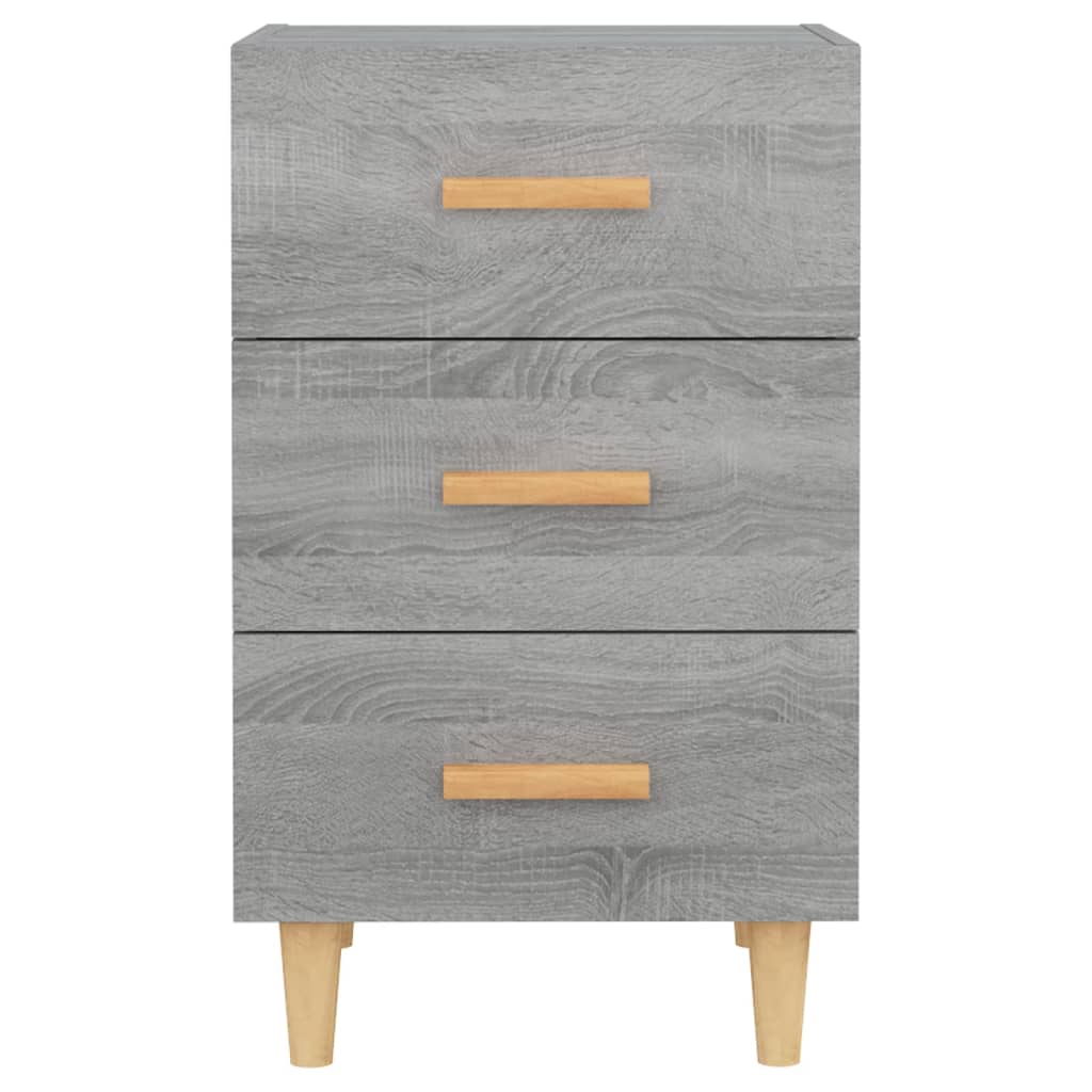 Κομοδίνο Γκρι Sonoma 40 x 40 x 66 εκ. από Επεξεργασμένο Ξύλο
