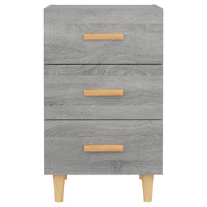 Κομοδίνο Γκρι Sonoma 40 x 40 x 66 εκ. από Επεξεργασμένο Ξύλο