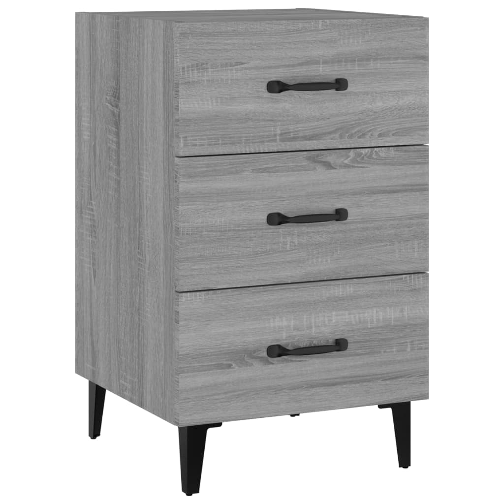 Κομοδίνο Γκρι Sonoma 40 x 40 x 66 εκ. από Επεξεργασμένο Ξύλο