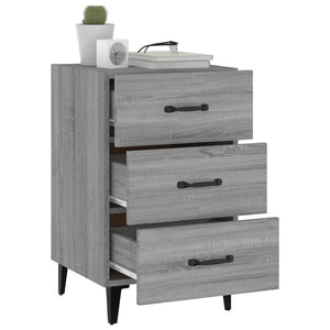 Κομοδίνο Γκρι Sonoma 40 x 40 x 66 εκ. από Επεξεργασμένο Ξύλο