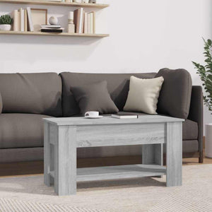 Τραπεζάκι Σαλονιού Γκρι Sonoma 101x49x52 εκ. Επεξεργασμένο Ξύλο - Pakobazaar