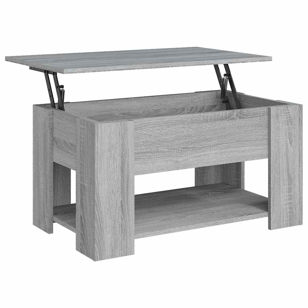 Τραπεζάκι Σαλονιού Γκρι Sonoma 79x49x41 εκ. Επεξεργασμένο Ξύλο - Pakobazaar