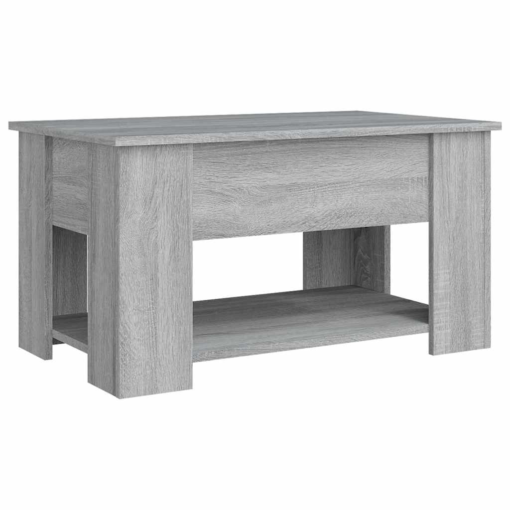 Τραπεζάκι Σαλονιού Γκρι Sonoma 79x49x41 εκ. Επεξεργασμένο Ξύλο - Pakobazaar