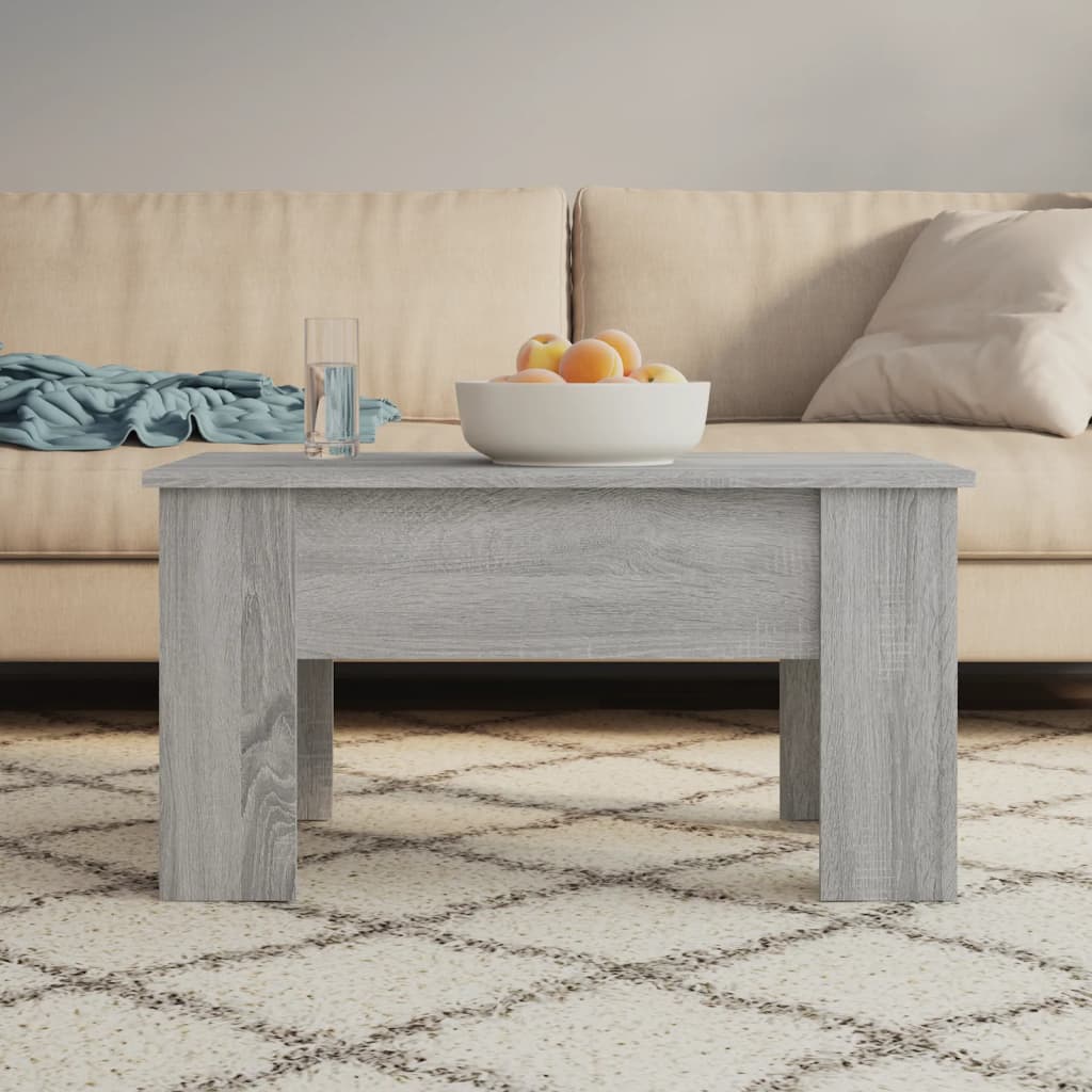 Τραπεζάκι Σαλονιού Γκρι Sonoma 79x49x41 εκ. Επεξεργασμένο Ξύλο