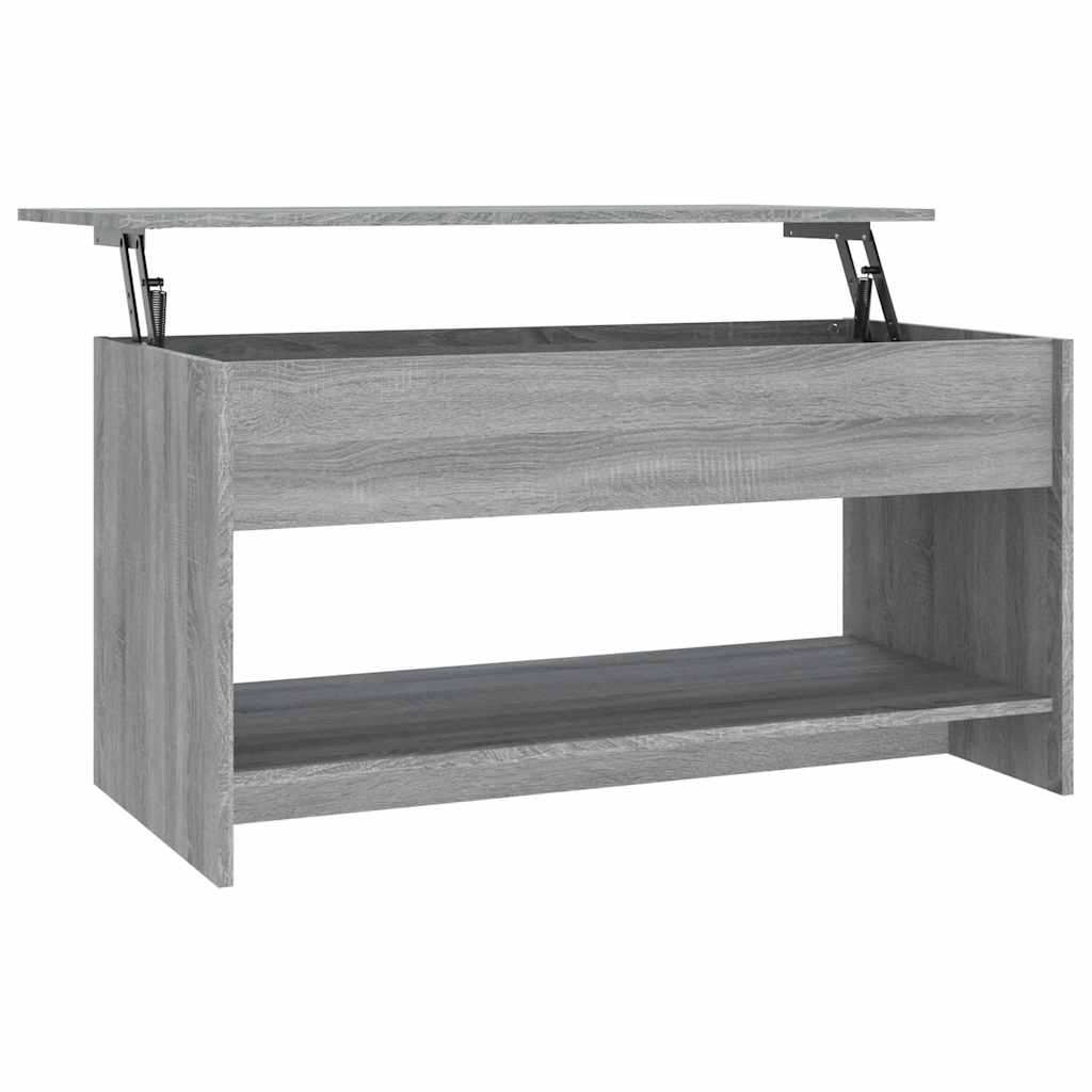 Τραπεζάκι Σαλονιού Γκρι Sonoma102x50x52,5 εκ.Επεξεργασμένο Ξύλο