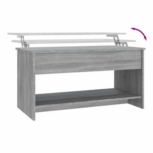 Τραπεζάκι Σαλονιού Γκρι Sonoma102x50x52,5 εκ.Επεξεργασμένο Ξύλο