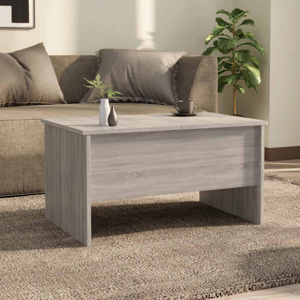 Τραπεζάκι Σαλονιού Γκρι Sonoma80x50x42,5 εκ.Επεξεργασμένο Ξύλο - Pakobazaar
