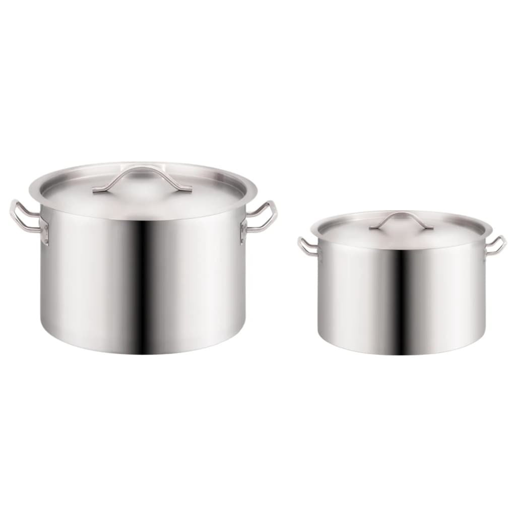 Κατσαρόλες Σετ 2 Τεμ. 44/24 λ. από Ανοξείδωτο Ατσάλι - Pakobazaar