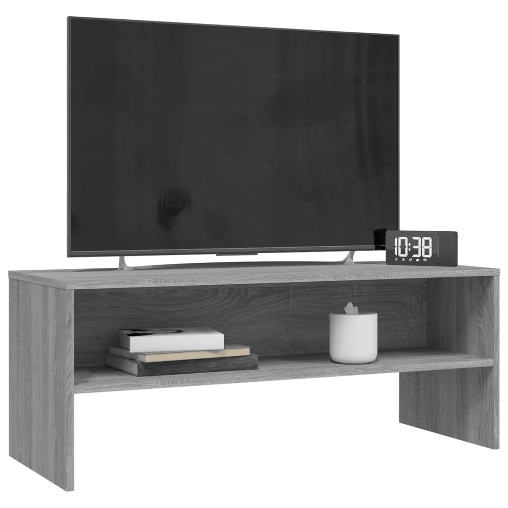 Έπιπλο Τηλεόρασης Γκρι Sonoma 100x40x40 εκ. από Επεξεργ. Ξύλο - Pakobazaar