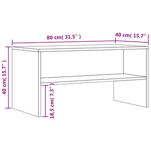 Έπιπλο Τηλεόρασης Sonoma Γκρι 80x40x40 εκ. Επεξεργασμένο Ξύλο