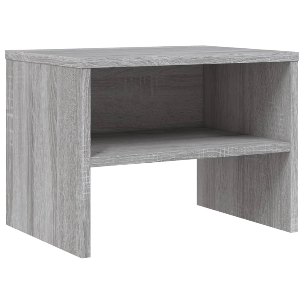 Κομοδίνα 2 Τεμ. Γκρι Sonoma 40x30x30 εκ. από Επεξεργασμένο Ξύλο