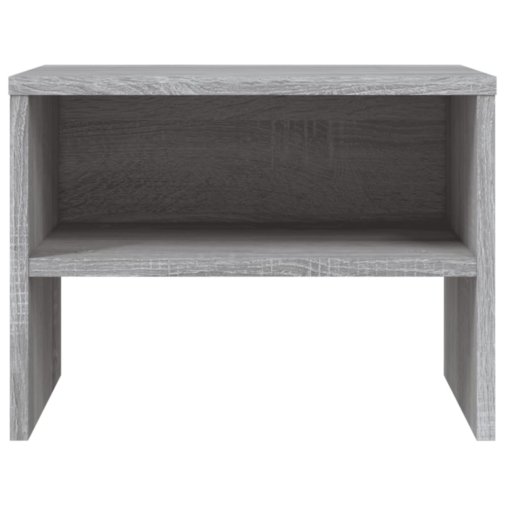 Κομοδίνα 2 Τεμ. Γκρι Sonoma 40x30x30 εκ. από Επεξεργασμένο Ξύλο