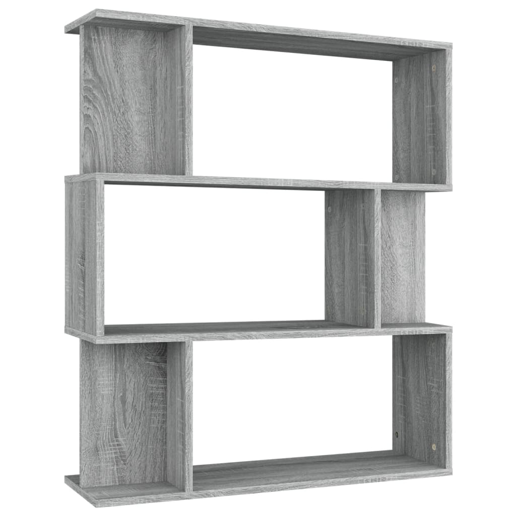 Βιβλιοθήκη/Διαχωρ. Χώρου Γκρι Sonoma 80x24x96 εκ. Επεξεργ. Ξύλο