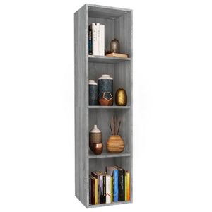 Βιβλιοθήκη/Έπιπλο Τηλεόρασης Γκρι Sonoma 36x30x143εκ Επεξ. Ξύλο - Pakobazaar