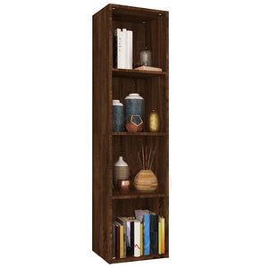 Βιβλιοθήκη/Έπιπλο Τηλεόρασης Καφέ Δρυς 36x30x143 εκ Επεξ. Ξύλο