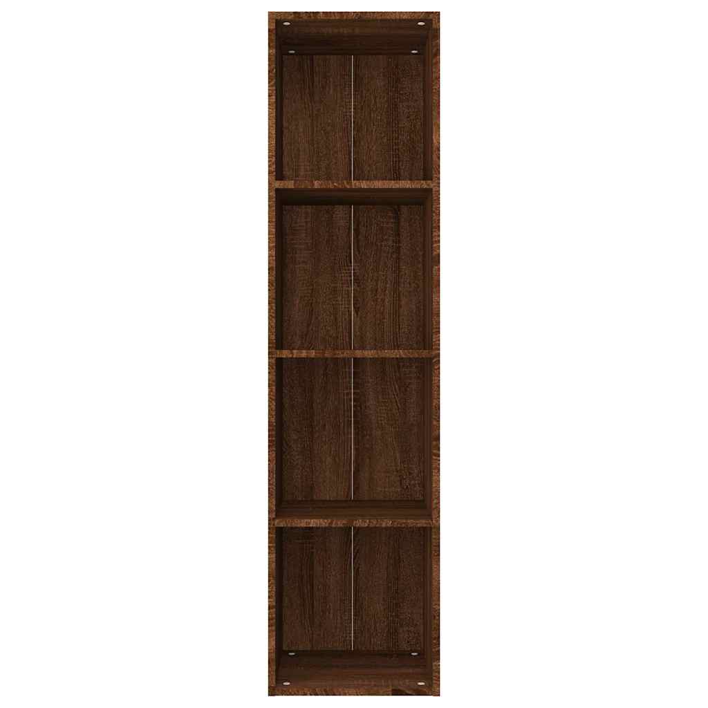 Βιβλιοθήκη/Έπιπλο Τηλεόρασης Καφέ Δρυς 36x30x143 εκ Επεξ. Ξύλο