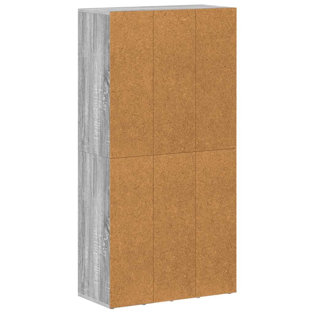 Βιβλιοθήκη/Βοηθητικό Ντουλάπι Γκρι sonoma 66x30x130εκ Επεξ Ξύλο