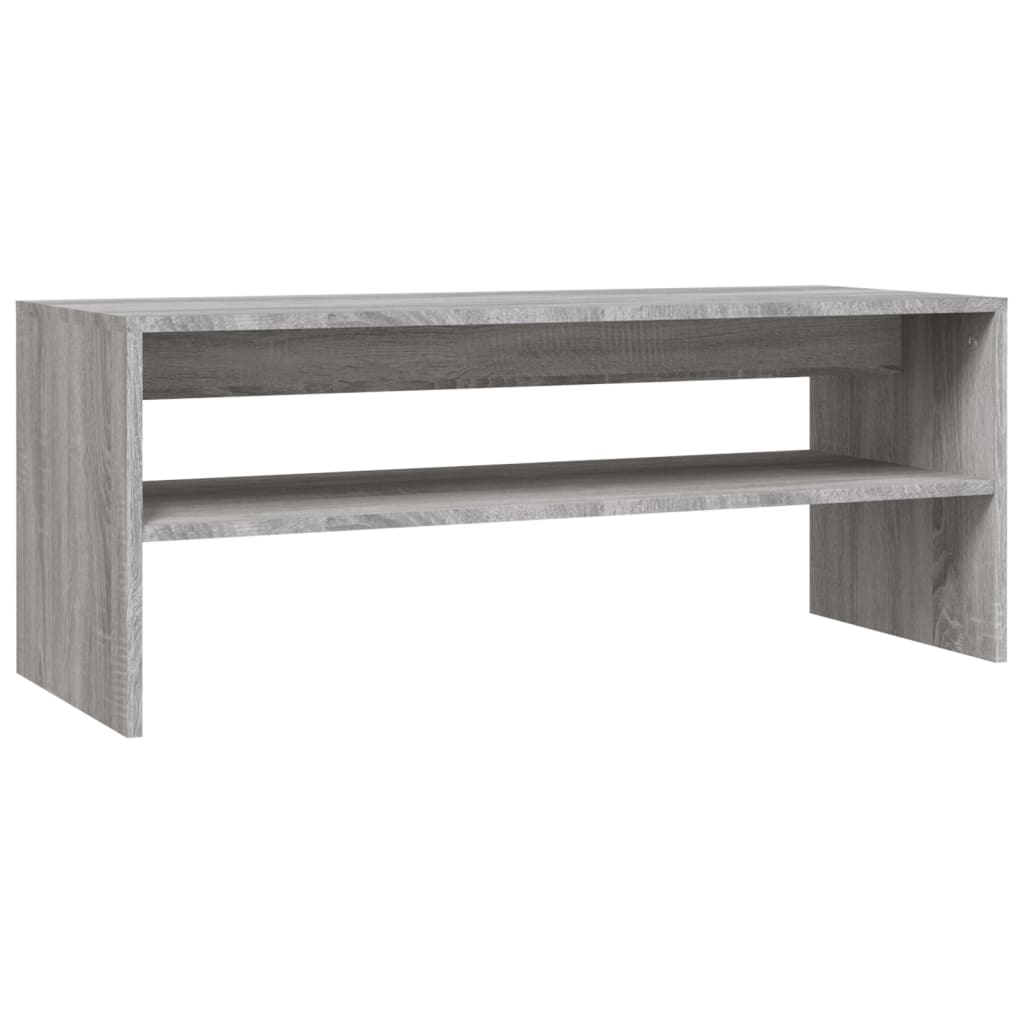 Τραπεζάκι Σαλονιού Γκρι Sonoma 100x40x40 εκ. Επεξεργασμένο Ξύλο