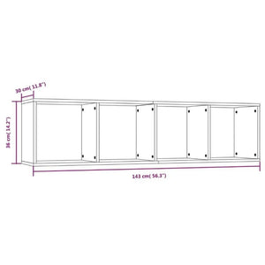 Βιβλιοθήκη/Έπιπλο Τηλεόρασης Γκρι sonoma 143x30x36εκ Επεξ. Ξύλο