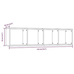 Βιβλιοθήκη/Έπιπλο Τηλεόρασης Καφέ Δρυς 143x30x36 εκ. Επεξ. Ξύλο - Pakobazaar