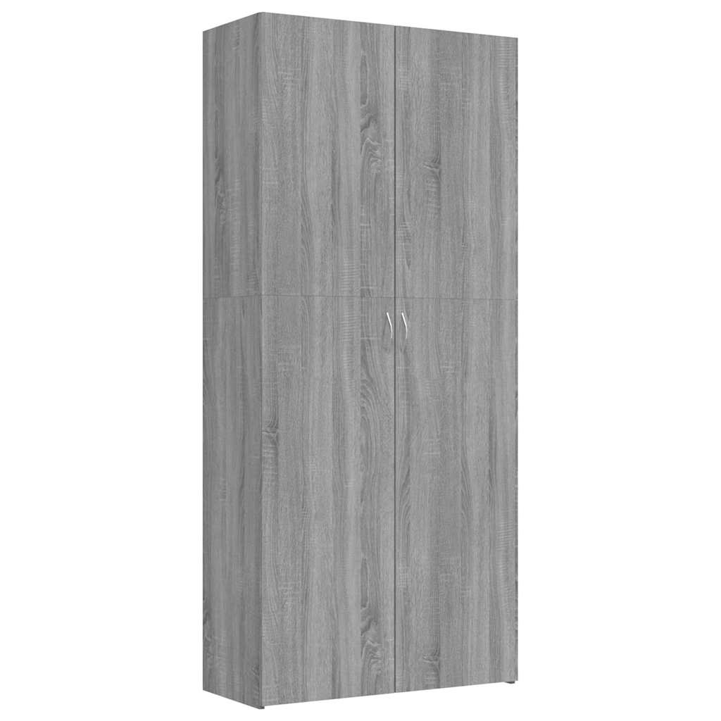 Παπουτσοθήκη Γκρι Sonoma 80x35,5x180 εκ. από Επεξεργασμένο Ξύλο