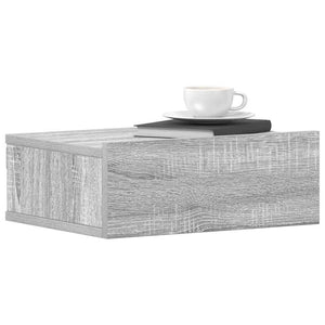 Κομοδίνο Κρεμαστό Γκρι Sonoma 40x30x15 εκ. Επεξεργασμένο Ξύλο
