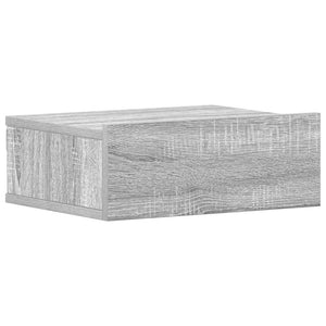 Κομοδίνα Κρεμαστά 2 τεμ. Γκρι Sonoma 40x30x15εκ. Επεξεργ. Ξύλο