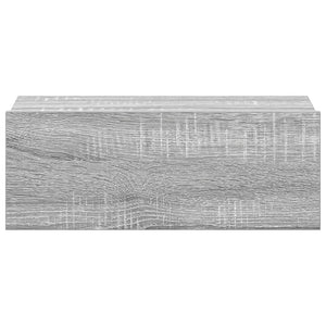 Κομοδίνα Κρεμαστά 2 τεμ. Γκρι Sonoma 40x30x15εκ. Επεξεργ. Ξύλο