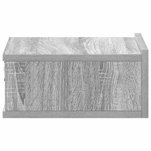 Κομοδίνα Κρεμαστά 2 τεμ. Γκρι Sonoma 40x30x15εκ. Επεξεργ. Ξύλο