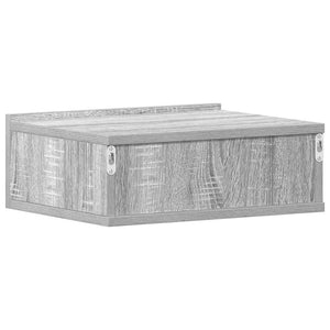 Κομοδίνα Κρεμαστά 2 τεμ. Γκρι Sonoma 40x30x15εκ. Επεξεργ. Ξύλο