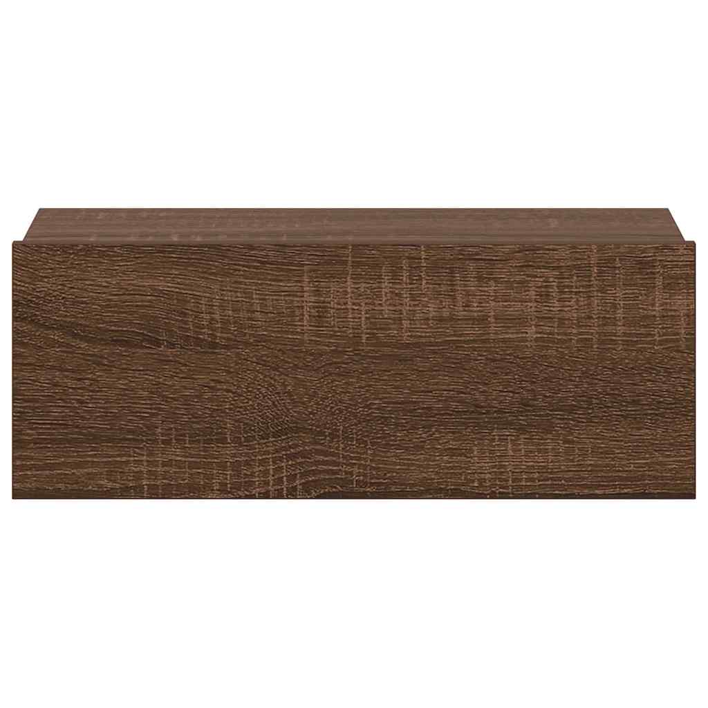 Κομοδίνο Κρεμαστά Καφέ Δρυς 40x30x15 εκ. Επεξεργ. Ξύλο
