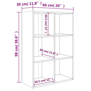 Βιβλιοθήκη/Βοηθητικό Ντουλάπι Γκρι sonoma 66x30x98εκ. Επεξ Ξύλο