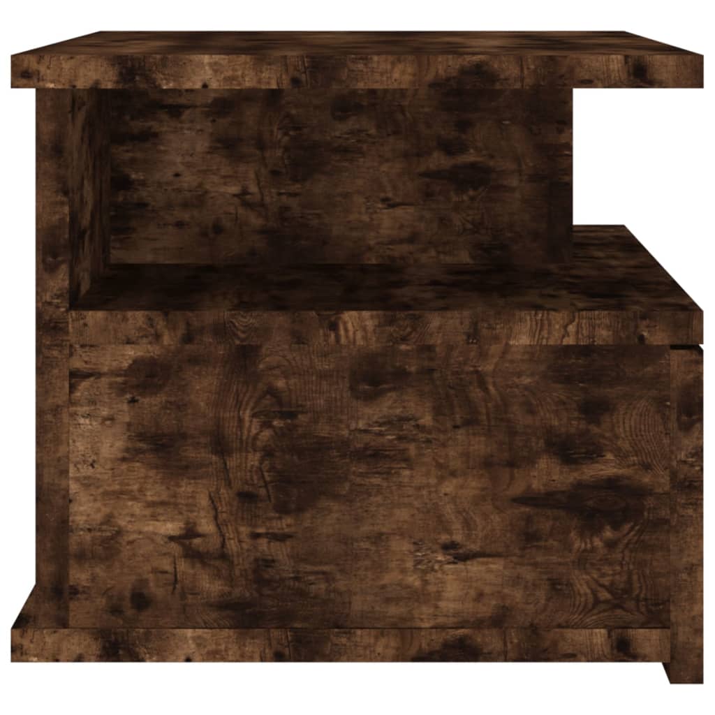 Κομοδίνα Κρεμαστά 2 τεμ. Καπνιστή δρυς 40x31x27εκ Επεξεργ. Ξύλο