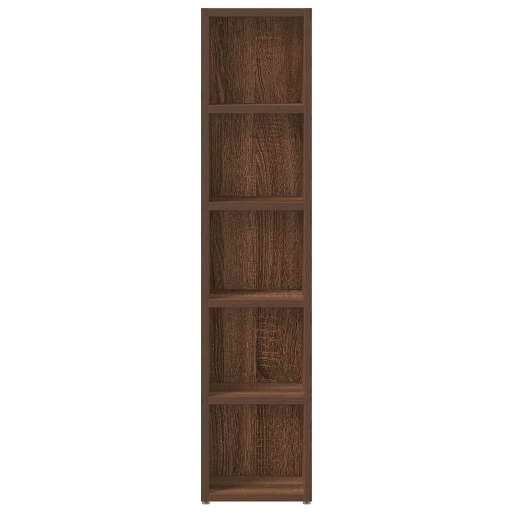 Ντουλάπια CD 2 τεμ. Καφέ δρυς 21x16x93,5 εκ Επεξεργασμένο Ξύλο