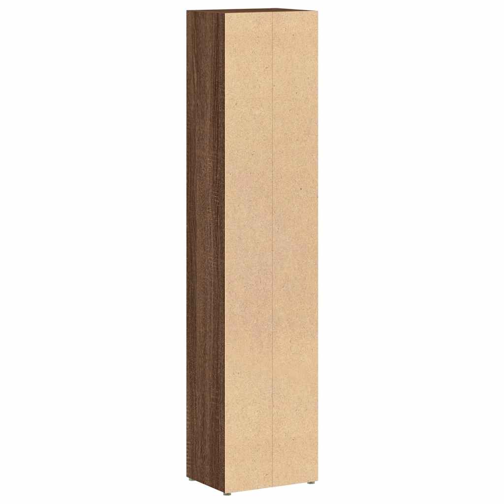 Ντουλάπια CD 2 τεμ. Καφέ δρυς 21x16x93,5 εκ Επεξεργασμένο Ξύλο