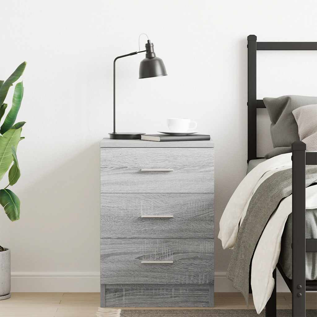Κομοδίνο Γκρι Sonoma 38x35x56 εκ. από Επεξεργασμένο Ξύλο