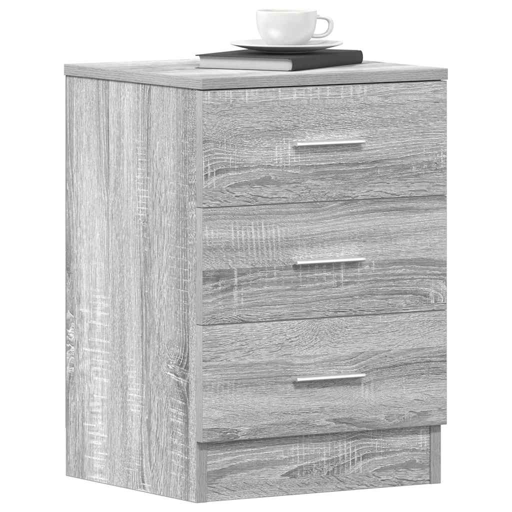 Κομοδίνο Γκρι Sonoma 38x35x56 εκ. από Επεξεργασμένο Ξύλο