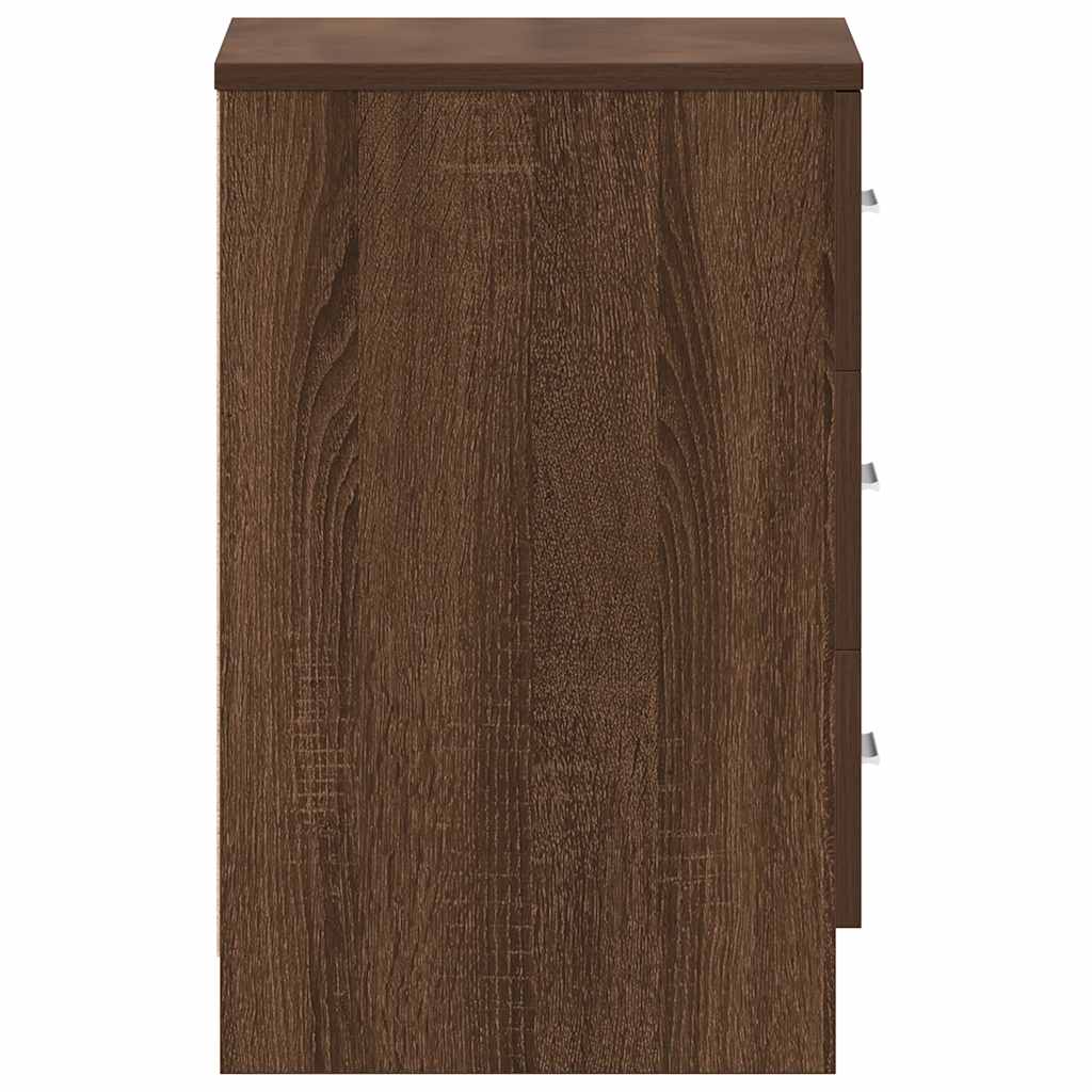 Κομοδίνο Καπνιστή Δρυς 38x35x56 εκ. από Επεξεργασμένο Ξύλο
