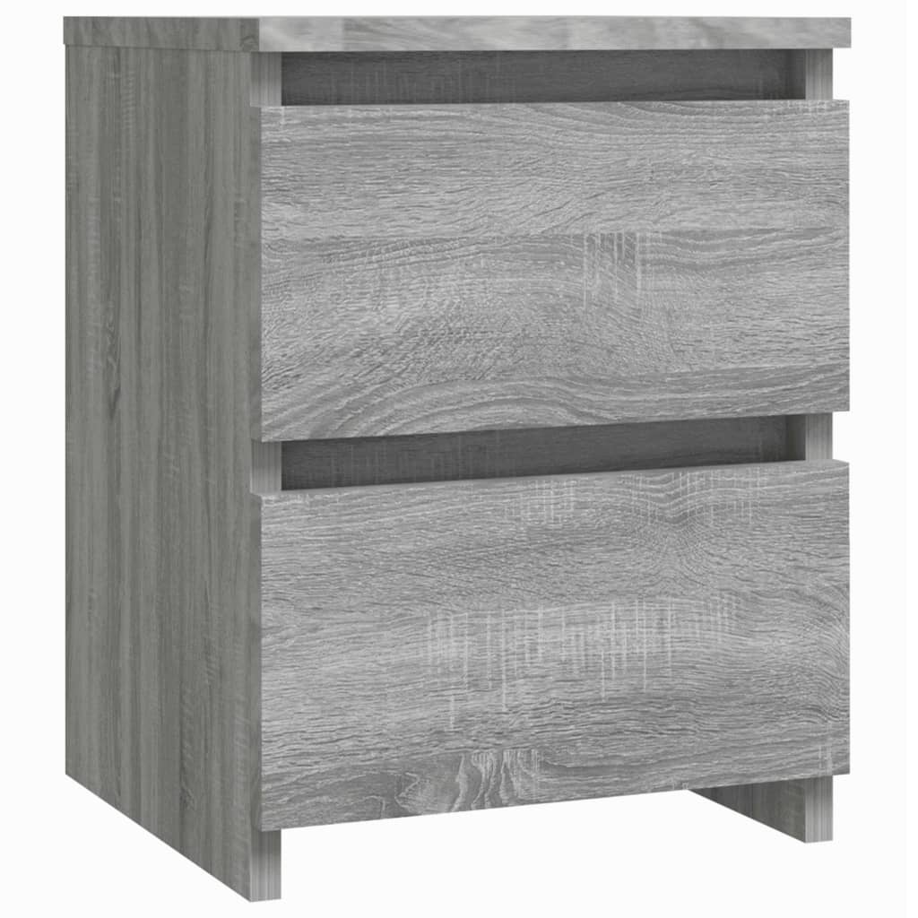 Κομοδίνο Γκρι Sonoma 30 x 30 x 40 εκ. από Επεξεργασμένο Ξύλο - Pakobazaar