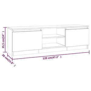 Έπιπλο Τηλεόρασης Γκρι Sonoma 120x30x35,5 εκ. από Επεξεργ. Ξύλο - Pakobazaar