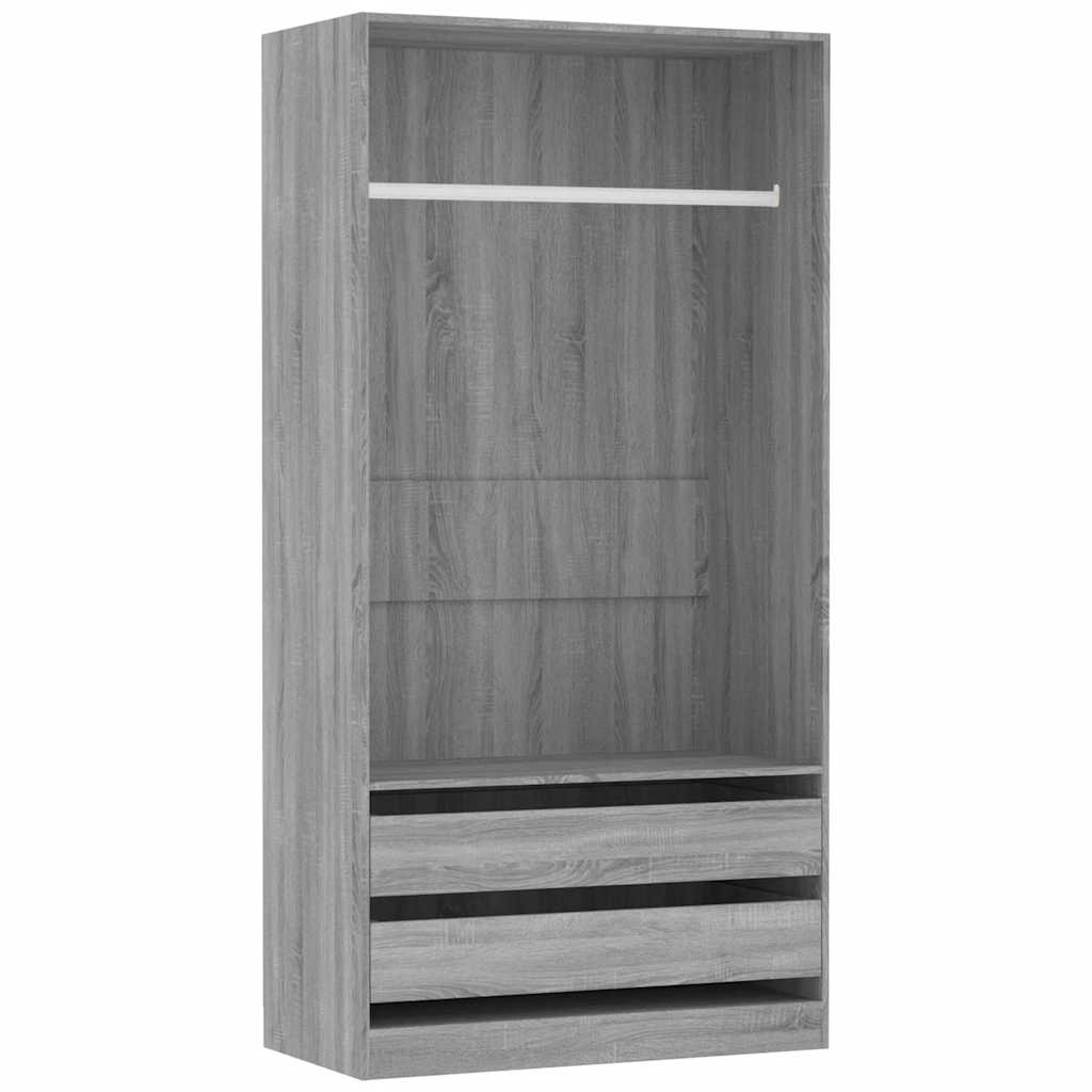 Ντουλάπα Γκρι Sonoma 100x50x200 εκ. από Επεξεργασμένο Ξύλο