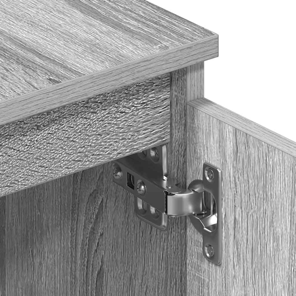 Έπιπλο Τηλεόρασης Γκρι Sonoma 140x40x35,5 εκ. από Επεξεργ. Ξύλο