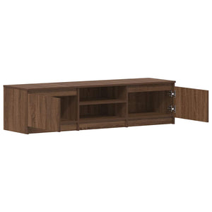 Έπιπλο Τηλεόρασης Καφέ Δρυς 140x40x35,5 εκ. από Επεξεργ. Ξύλο