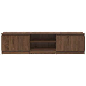 Έπιπλο Τηλεόρασης Καφέ Δρυς 140x40x35,5 εκ. από Επεξεργ. Ξύλο