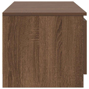 Έπιπλο Τηλεόρασης Καφέ Δρυς 140x40x35,5 εκ. από Επεξεργ. Ξύλο